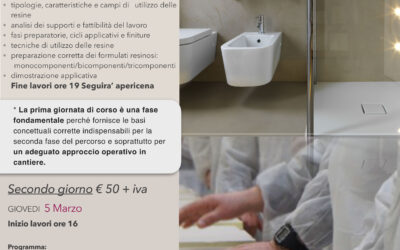 Evento formativo applicazioni resina