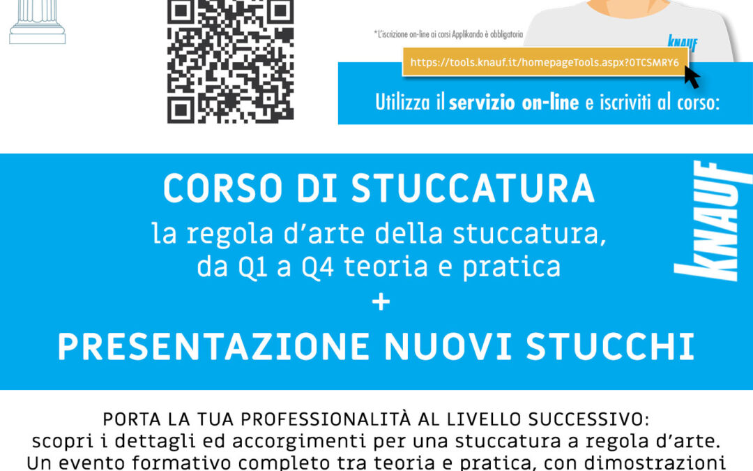 CORSO PROFESSIONALE KANUF SULLA STUCCATURA